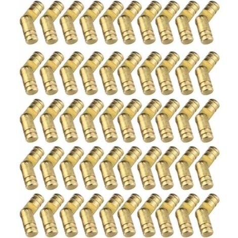 50 pezzi Mini cerniera nascosta in ottone, cerniere per mobili, cerniere a T invisibili, cerniera cilindrica per piccoli mobili fai da te, scatola di ferramenta