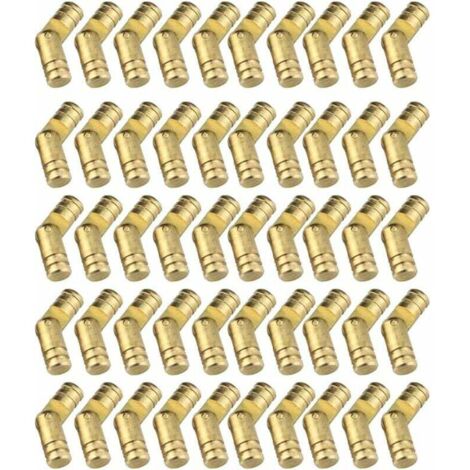 50 pezzi Mini cerniere nascoste in ottone, cerniere per mobili, cerniere a T invisibili, cerniere cilindriche per fai da te, piccole scatole per mobili, scatole per ferramenta