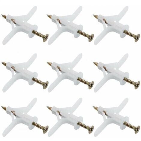50 pièce Chevilles pour Plaque de Plâtre Ensembles Plastique Tuyau D'expansion Avion Auto Foreuse d'extension Tube Chevilles Utilisé pour la Plupart des Murs Légers Plaques de Plâtre