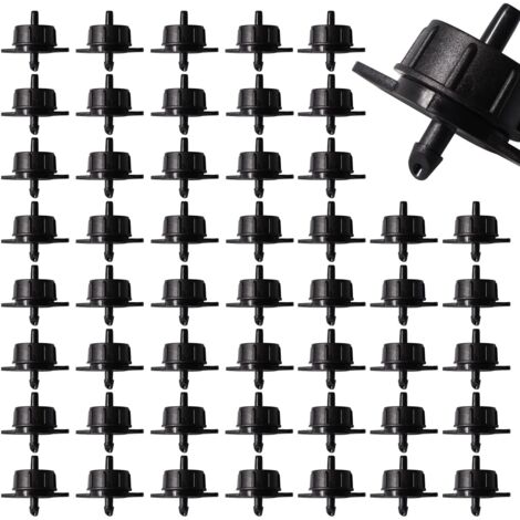 50 Pièces 1 GPH Goutteurs Compensateurs de Pression, 1/4 Pouce Goutteur D'irrigation en Plastique, Arrosage de Jardin Goutteur à Compensation, pour Gazon de Jardin, 4L