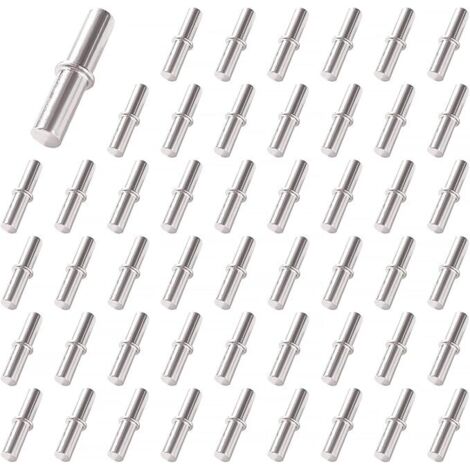50 Pièces 25x5 mm Taquets d'Étagère, Goupilles de Support D'étagère, pour Meubles de Bibliothèque D'armoires de Cuisine
