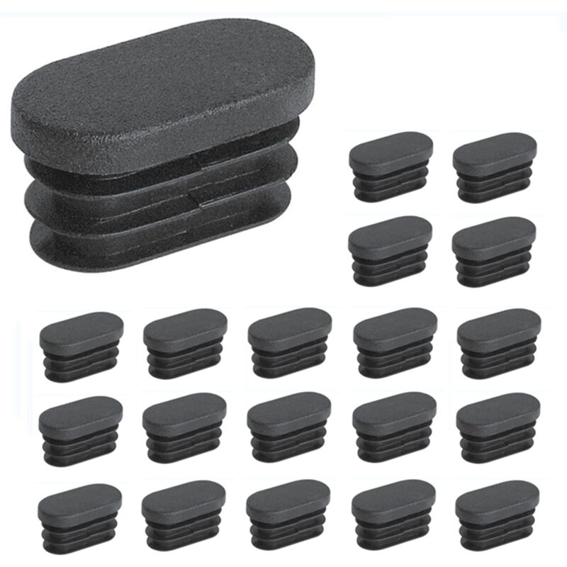 50 pièces 30x60mm Embouts en Plastique,pour Tubes Pieds de Meubles Embouts Ovales,pour Pieds de Chaise en Plastique Bouchon, pour Tuyau Ovale npterbl