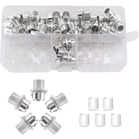 50 Pièces 5mm Métal Support de Diode LED, Supports de Lampe pour diodes, LED Encastrable Clip de Montage Support, Support de Diode de Douille de Lampe, Argent