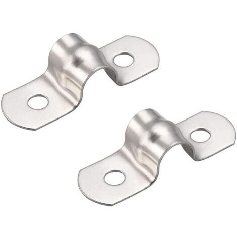 50 pièces 8mm U-Tube 304 colliers de serrage en acier inoxydable colliers de fixation de tuyau rigide pour colliers en U pour la fixation de tuyaux