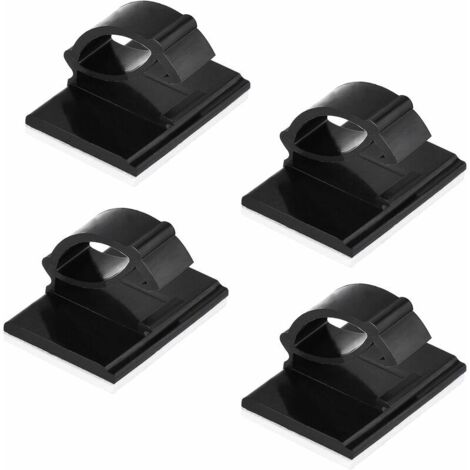 50 Pièces Attache-Câbles Autocollants Attache-Câbles en Plastique Rectangle Clips de Fils pour la Gestion des Fils Serre-Câble pour Voiture, Bureau et Maison