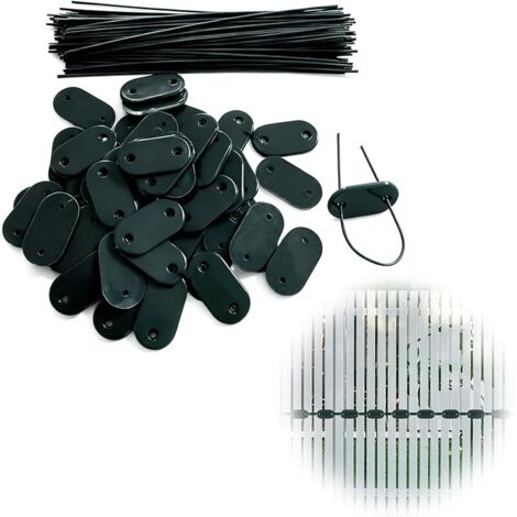 50 Pièces Attaches pour Brise-Vue, Kit de Fixation pour Brise-Vue, Kit de Fixation de Clôture Brise-Vue, Compatible avec Les Jardins, Les Pelouses, Les Clôtures, Les Balcons