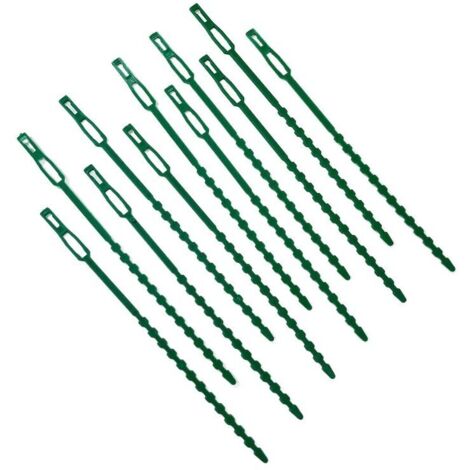 50 pièces Attaches réglables pour Plantes, Attache Tuteur en Plastique pour Tomate, Plante Jardin Serre câbles réutilisables pour Plantes Vertes et arbustes (17.5cm)
