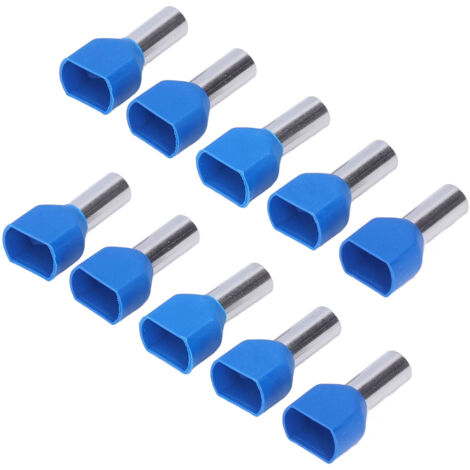 50 Pièces Bornes à Pince Isolées en Cuivre avec Manchons PVC - Kit de Ferrules pour Câbles Électriques
