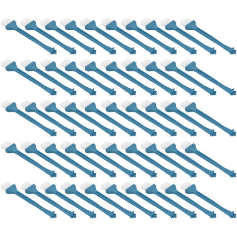 50 pièces Brosses de Rasoir Électrique à Poils Doux, Manche en PP pour Nettoyage et Remplacement