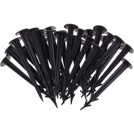 50 pièces chevilles en plastique polyvalentes 12 cm pour supports de jardin et tentes