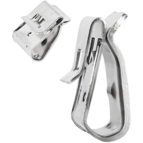 50 pièces Clips de Câble,Serre-Câbles en acier Inoxydable,Sterilisateur bocaux conserves, Fixation de câble support de câble,Fixation panneau solaire