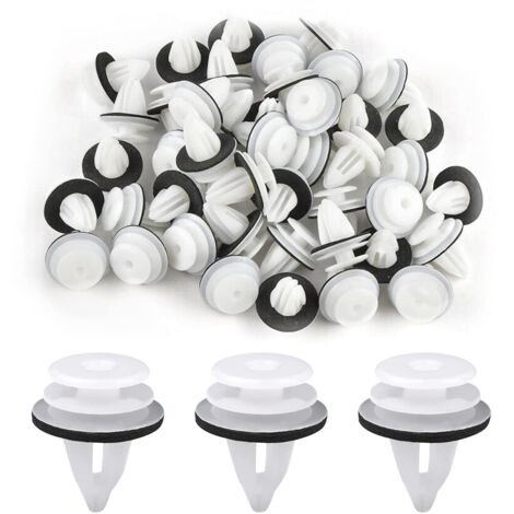 50 Pièces Clips de Fixation de Voiture Clips de Fixation Universels pour Voiture Rivets en Plastique Bandes de Fixation de Corps pour Panneaux de Porte