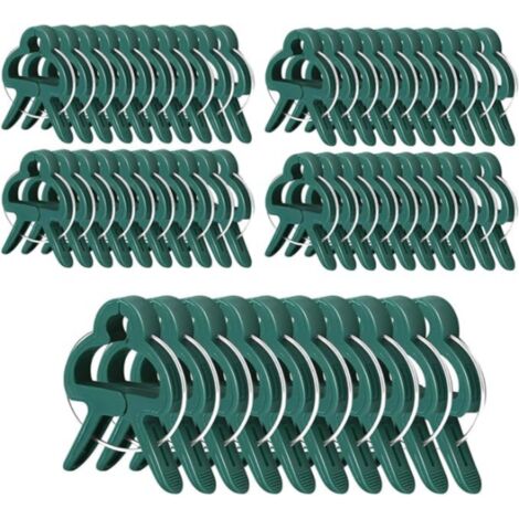 50 Pièces Clips pour Plantes, Clips de Support pour Plantes, Attache Tomates Clips Réutilisable