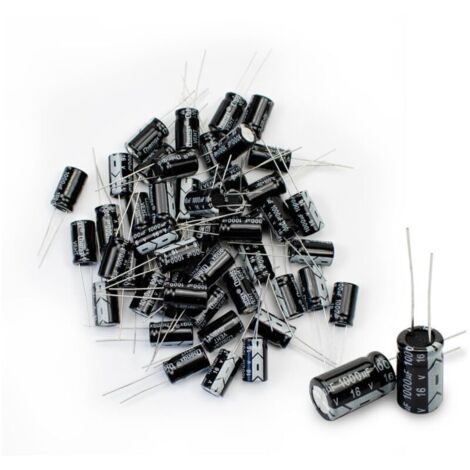 50 pièces condensateur électrolytique 1000uf 16v aluminium condensateur électrolytique radial 816MM