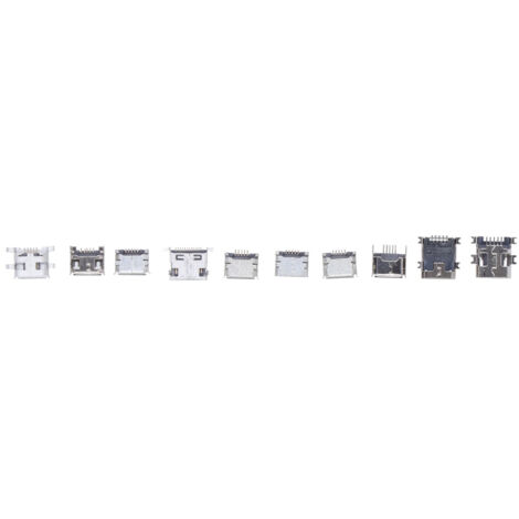 50 Pièces Connecteur USB Femelle Mini Micro, Adaptateur USB pour Électronique et Gadgets Domestiques