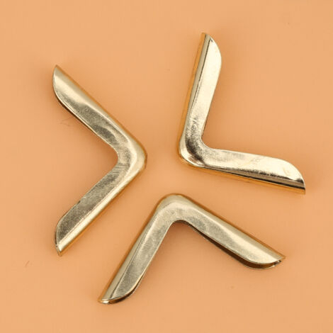 50 Pièces Couvre-angles Métalliques Rétro pour Album Photo DIY, Couverture de Bord Livre en Fer 2.2mm Couleur Laiton