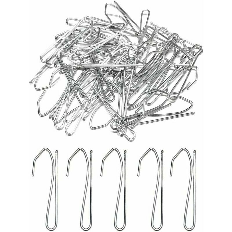 ahlsen 50 pièces crochets en métal crochets anneaux de rideau de douche pour rideau de porte et rideau de douche(argenté) - light grey