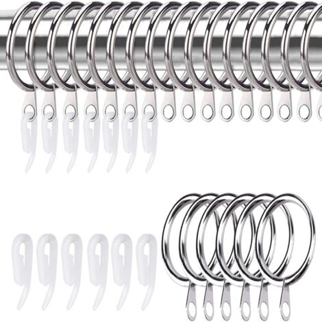 50 Pieces - Curtain Rings - Diameter 4.3 cm - Metal - Shower Curtains - Shower Curtain Rings - Curtain Rings