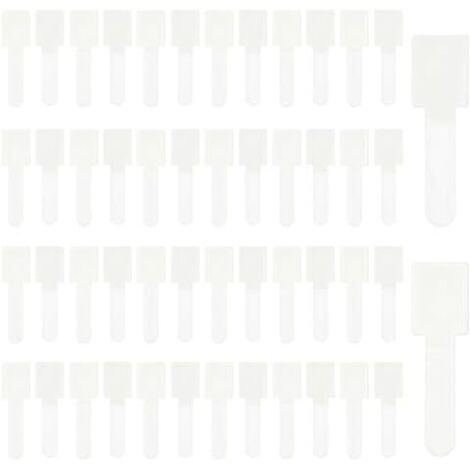 50 pièces de bandes Velcro auto-adhésives blanches pour organiser les câbles, fils et chargeurs dans le bureau à la maison - Pratique, durable facile installer