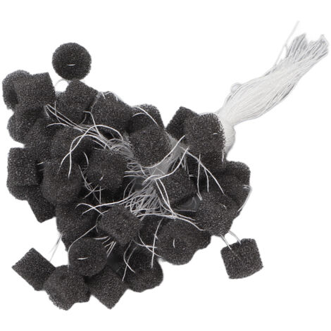 50 pièces de bouchons d'oreille en mousse douce pour appareils auditifs, avec cordon, accessoires pour prothèses auditives, noir et gris