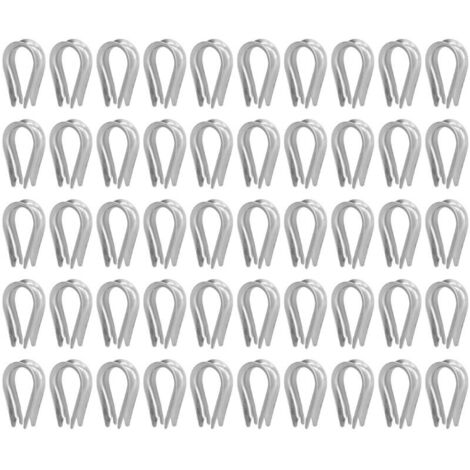 50 Pièces de Manchons en Acier Inoxydable pour Câbles, Outils de Gréement Marine, Industrie Navale (Diamètre 2mm)