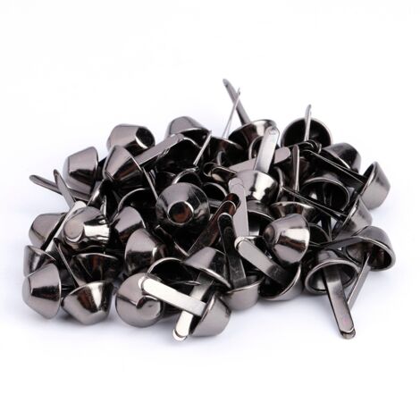 50 pièces de pointes coniques pour sac à main, accessoires de maroquinerie en cuir, clous décoratifs (noir 10mm)