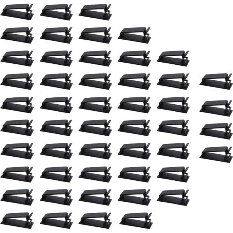 50 pièces de rangement de câbles auto-adhésives résistantes, organisateur de câbles