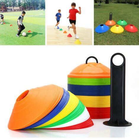 50 pièces d'équipement d'entraînement de football, entraînement aux obstacles sur panneaux de signalisation