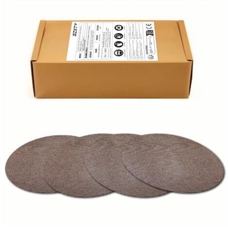 50 pièces Disque Abrasif 125mm Maille de Poncage Autoagrippant Grain P60 P80 P120 P180 P240 Pour Bois, Mastic, Peinture, Ponceuse Excentrique -