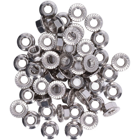 50 pièces écrous à embase M5 en acier inoxydable 304, kit de fixation pour assemblage et bricolage