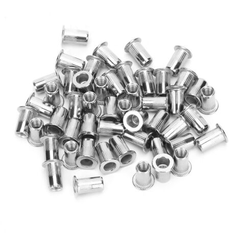 50 Pièces Écrous à River en Acier Inoxydable M5, Fournitures Industrielles de Fixation