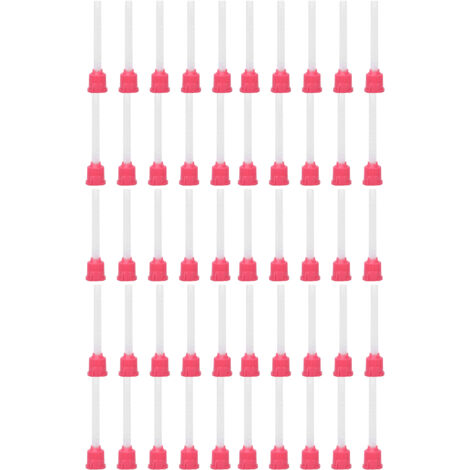 50 pièces embouts mélangeurs pour colle dentaire, applicateur adhésif rose, accessoires dentaires