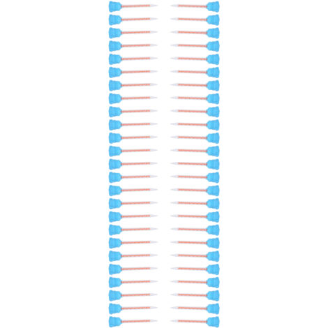 50 pièces embouts mélangeurs pour résine époxy, accessoires dentaires, applicateur adhésif, bleu et orange ratio 10:1