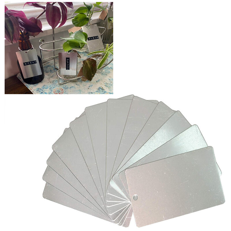 Linghhang - 50 pièces, Étiquettes de plantes en aluminium, étiquettes d'arbre, de jardin, d'extérieur, en métal, imprimées vierges