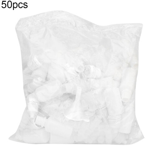 50 pièces flacons souples vides 10ml avec compte-gouttes pour liquides oculaires, blanc