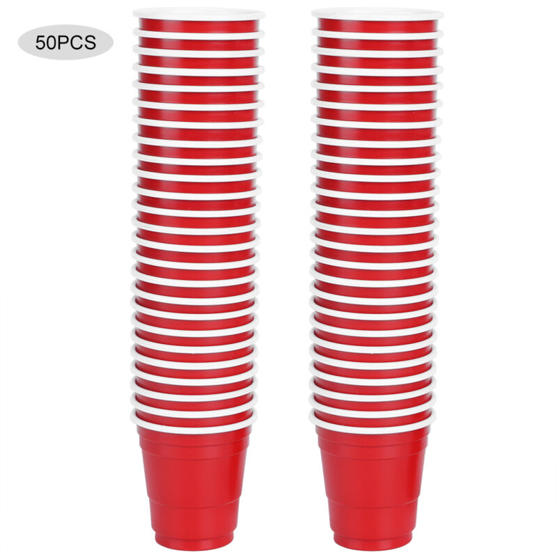 50 pièces gobelets jetables 60 ml pour café, bière et boissons, vaisselle de fête et fournitures de réception