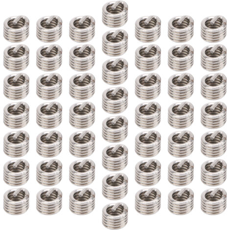 50 Pièces Insert Fileté Métrique Bushing Réparation Écrou Fileté Protection Kit 4-40 1.5D