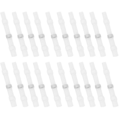 50 Pièces Joint de Soudure Connecteur de Fil, Thermorétractables Souder Bout à Bout Seal Connecteurs Electriques Isolés Etanche Marine Marine Automobile Pour Joint à Sertir