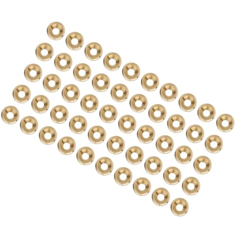 50 pièces M3  M6 CNC cuivre pur vis à tête fraisée rondelle joint à tête plate fournitures industrielles(M4)