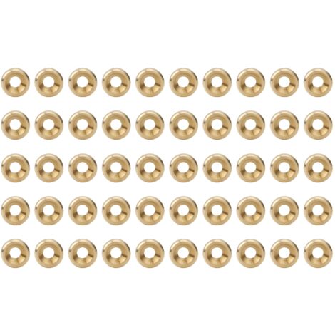 50 pièces M3  M6 CNC cuivre pur vis à tête fraisée rondelle joint à tête plate fournitures industrielles(M5)