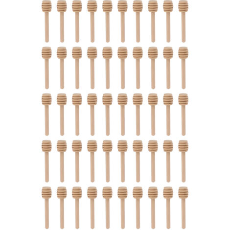 50 pièces Mélangeur à Miel en Bois Mini pour Café Maison Pâtisserie Boutique