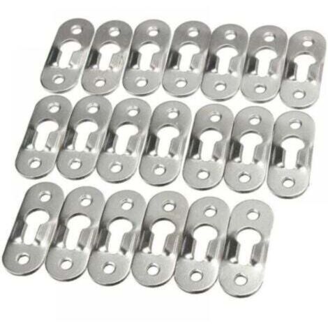 50 Pieces Metal Keyhole Hangers Invisible Fixings Metal Keyhole Hangers Paint Hole Fasteners Metal Keyhole Hangers Fixings for Cabinet Mirrors Picture Frames Wardrobes