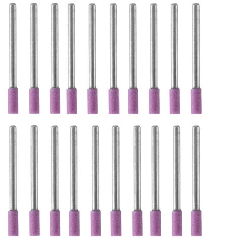 50 pièces meules sur tige abrasives pour outils rotatifs, tête en pierre de 4mm
