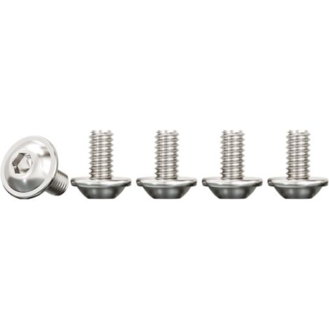 50 pieces of pan head screws with flange and internal hexagon, M4x10mm stainless steel A2 V2A hexagon screw for mechanical connections