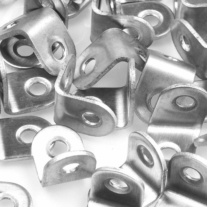 50 pieces of stainless steel mounting brackets 20 x 20 mm