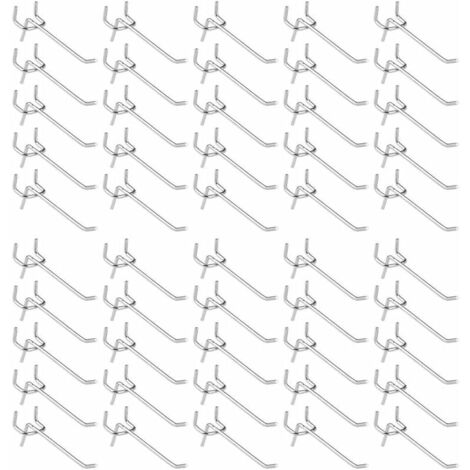 ODIPIE 50 Pieces Pegboard Hooks, Wall Shelf Hooks for Pegboard Display Garage Shop Tools Storage Hanger Wall Shelf Hooks