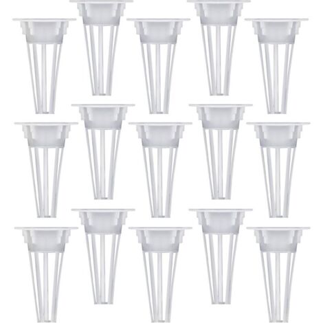 50 Pièces Pot Panier Hydroponique, Hydroponie Ensembles de Panier Plante Bassin de Remplacement, sans Sol Panier de Culture en Plastique pour la Culture Hydroponique des Plantes (Blanc)
