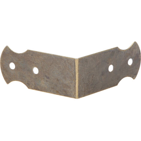 50 pièces protecteurs d'angle en bois pour boîte à bijoux, couvre-bords bronze, 8 x 1,8 cm