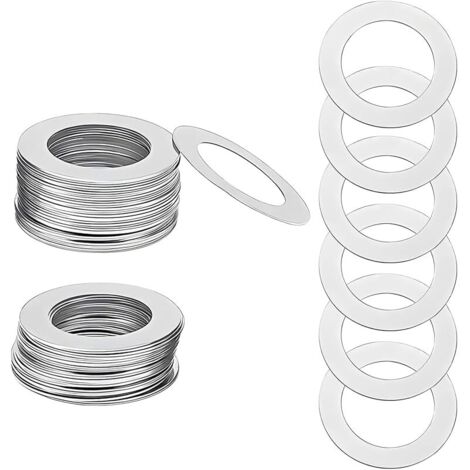 50 Pièces Rondelles Plates M5 Penny Rondelles, Rondelle en 304 Acier Inoxydable, Rondelles de Réparation pour Vis et Écrous, 5x10x0,2mm