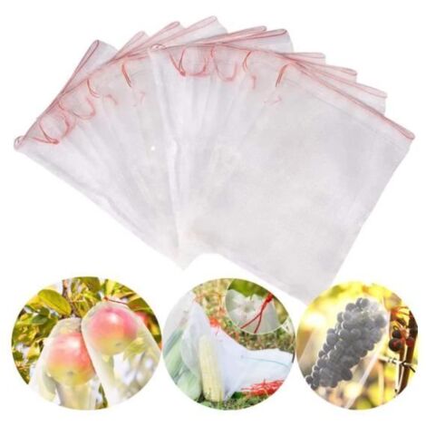 50 Pièces Sacs de Protection en Organza pour Raisins, Réutilisables avec Cordon de Serrage en Maille Filet